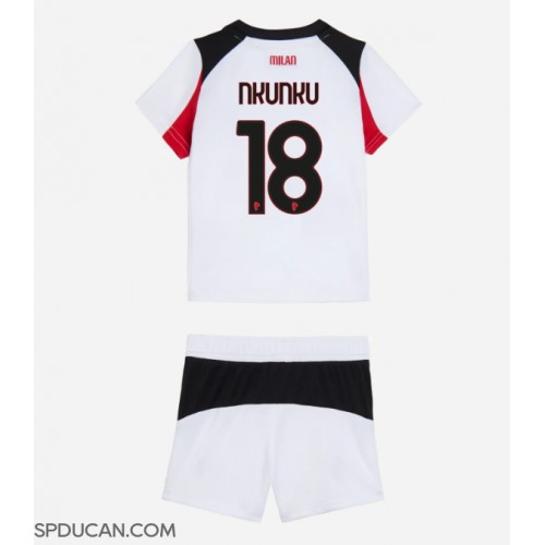 Dječji Nogometni Dres AC Milan Christopher Nkunku #18 Gostujuci 2025-26 Kratak Rukav (+ Kratke hlače)